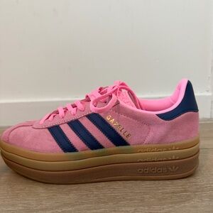Adidas Gazelle Pink and Navy Women's Sneakers